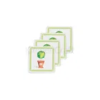 KitchenCraft Herb Pot Cork Back Laminated Set of 4 Coasters