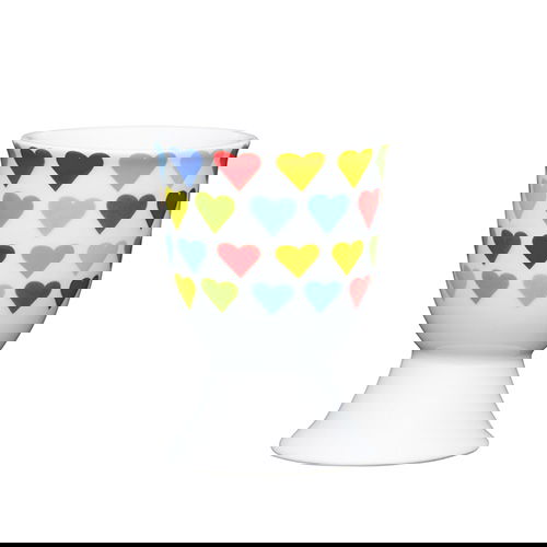 KitchenCraft Bright Hearts Porcelain Egg Cup