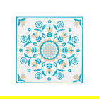 KitchenCraft Moroccan Inspired Green Floral Cork Back Ceramic Coaster