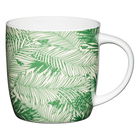KitchenCraft China 425ml Barrel Shaped Mug, Palms