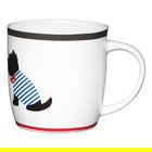 KitchenCraft China 425ml Barrel Shaped Mug, Solo Westie