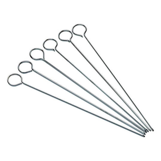 KitchenCraft Pack of Six 20cm Flat Sided Skewers
