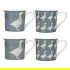 Kitchen Craft Fluted Mug Set Of 4 Geese
