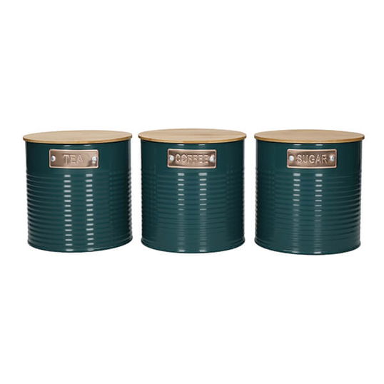 KitchenCraft Tea Coffee Sugar Set Teal