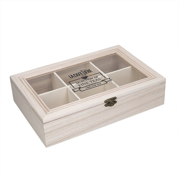La Cafetiere Tea Box Wood