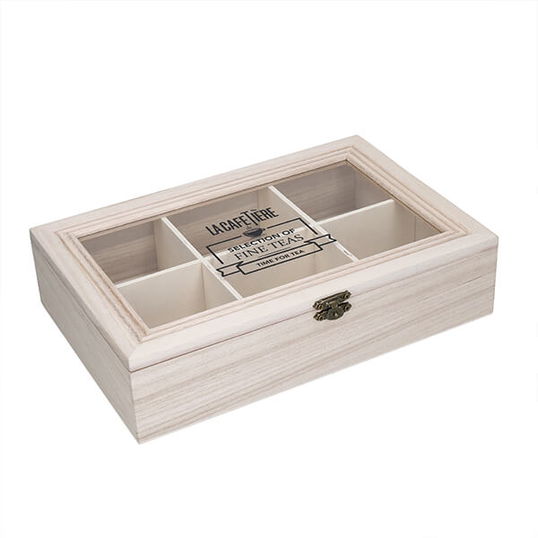 La Cafetiere Tea Box Wood