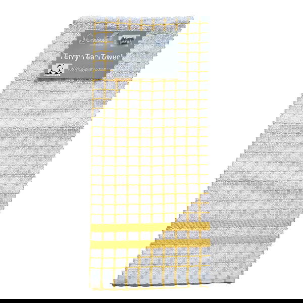 Le Chateau Small Check 41 x 66cm Tea Towel Yellow