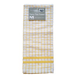 Le Chateau Small Check 41 x 66cm Tea Towel Yellow
