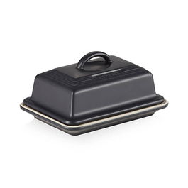 Le Creuset Black Stoneware Butter Dish