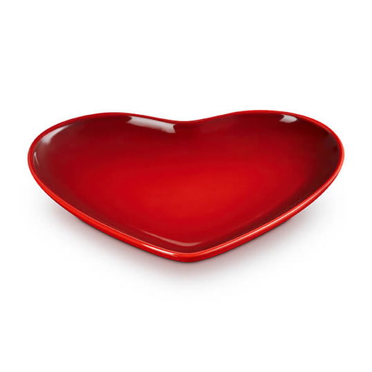 Le Creuset L`Amour Heart Collection Cerise 23cm Heart Plate