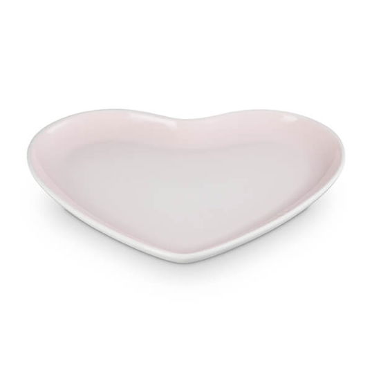 Le Creuset L`Amour Heart Collection Shell Pink 23cm Heart Plate