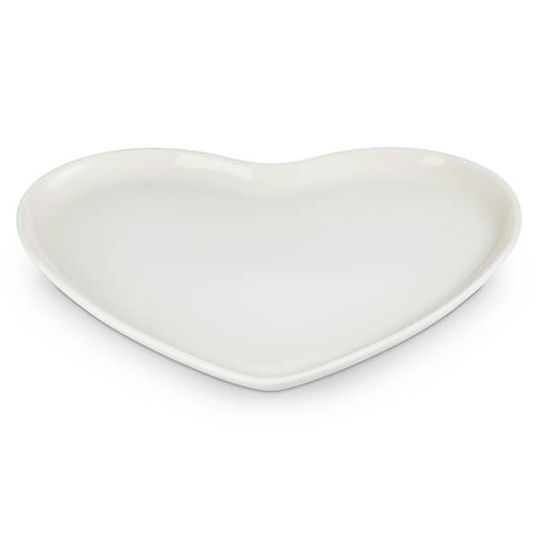 Le Creuset L`Amour Heart Collection Meringue 32cm Heart Serving Platter