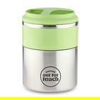 Pioneer Vacuum Lunch Box Green Lid With Double Compartment