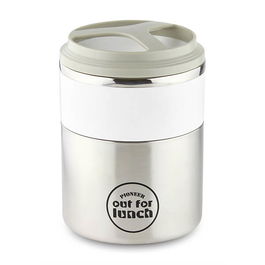 Pioneer Vacuum Lunch Box White Lid With Double Compartment
