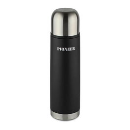 Pioneer 350ml Black & Stainless Steel Flask