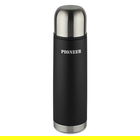 Pioneer 500ml Black & Stainless Steel Flask
