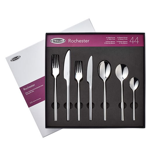 Stellar Rochester Polished 44 Piece Cutlery Gift Box Set