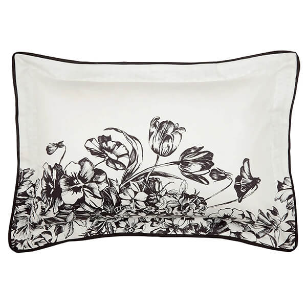Ted Baker Elegance Floral Border Oxford Pillowcase Mono