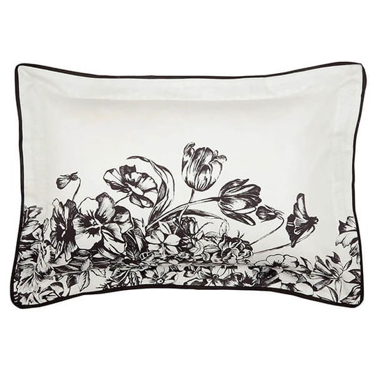 Ted Baker Elegance Floral Border Oxford Pillowcase Mono