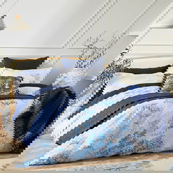 Ted Baker Landscape Toile Duvet Cover Super King Size Blue