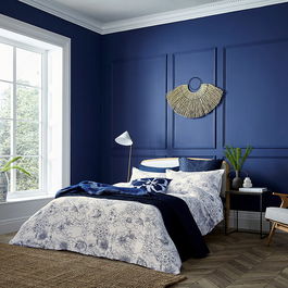 Ted Baker Linear Floral Duvet Cover King Size Blue