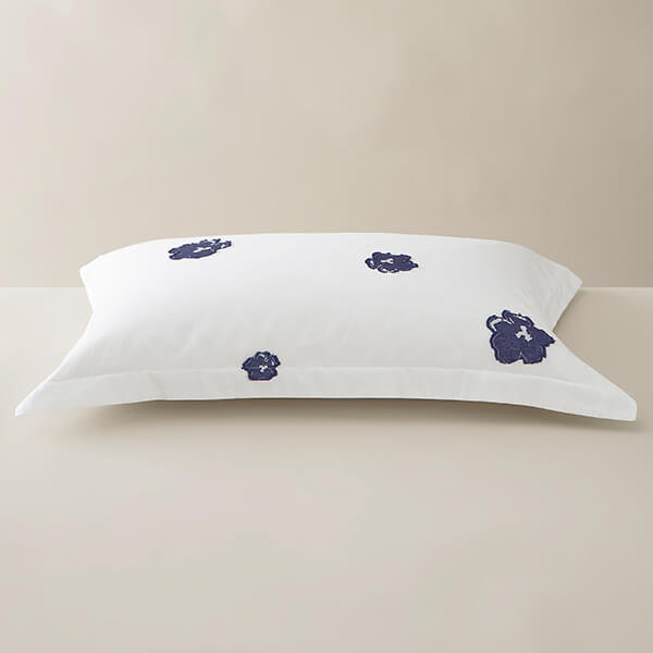 Ted Baker Magnolia Fil Coupe Oxford Pillowcase White & Navy