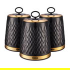 Tower Empire Set of 3 Canisters Black