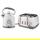 Tower Bottega Kettle and 4 Slice Toaster Set Marble