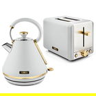 Tower Cavaletto Pyramid Kettle and 2 Slice Toaster Set Optic White