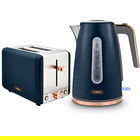 Tower Cavaletto Jug Kettle and 2 Slice Toaster Set Midnight Blue