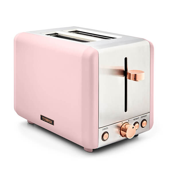 Tower Cavaletto Toaster 2 Slice Pink