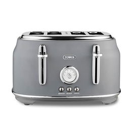 Tower Renaissance 4 Slice Toaster Grey