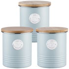 Typhoon Living 3 Piece Storage Set Tea, Coffee & Sugar Blue