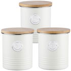 Typhoon Living 3 Piece Storage Set Tea, Coffee & Sugar Cream