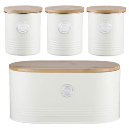 Typhoon Living 4 Piece Storage Set Tea, Coffee, Sugar & Bread Cream