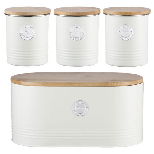 Typhoon Living 4 Piece Storage Set Tea, Coffee, Sugar & Bread Cream