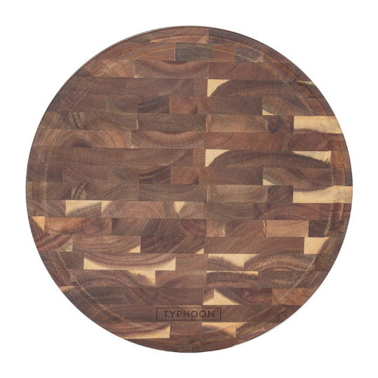 Typhoon World Foods End Grain Acacia Round Block 30cm
