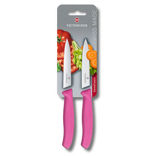 Victorinox Swiss Classic Pink Paring Knife Combination Twin Pack