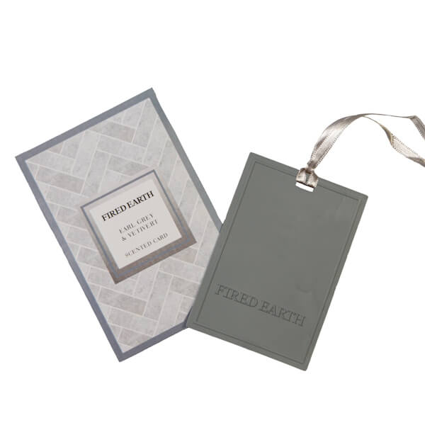 Fired Earth by Wax Lyrical Scented Card Earl Grey & Vetivert
