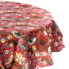 William Morris Strawberry Thief Red 132cm Circular Acrylic/PVC Tablecloth
