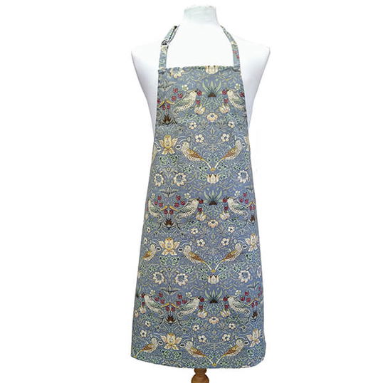 William Morris Strawberry Thief Blue Acrylic Apron