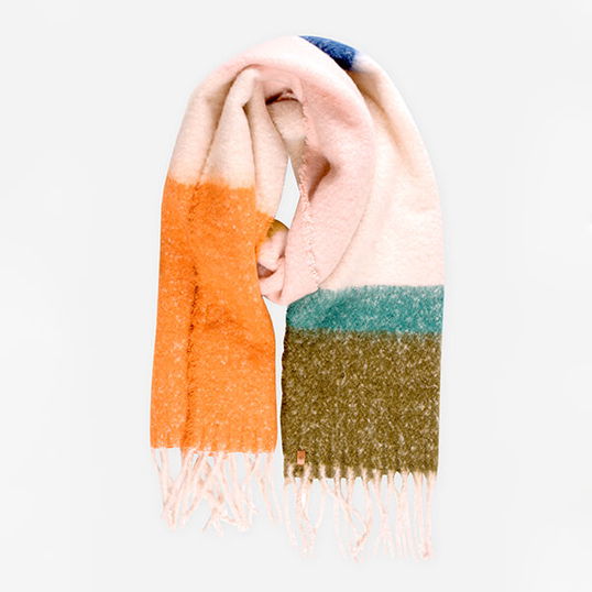 Brakeburn Rainbow Stripe Fluffy Scarf