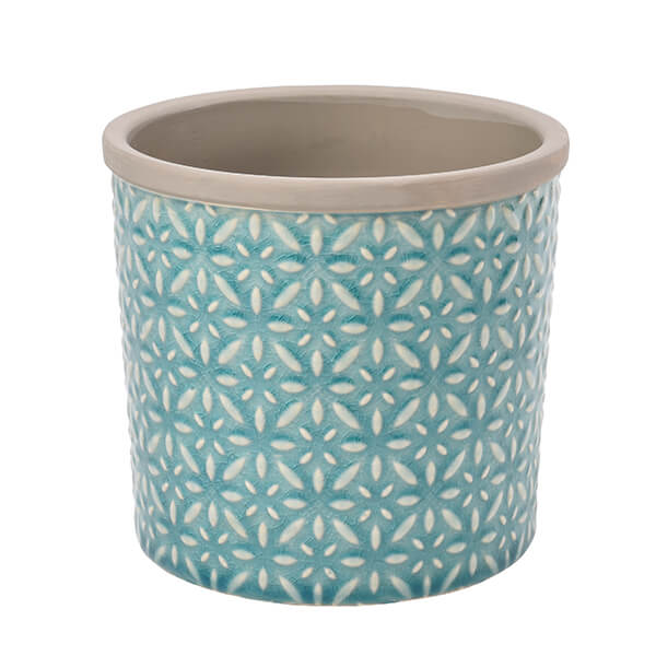 Burgon & Ball Glazed Pot Tuscany Large Blue