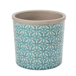 Burgon & Ball Glazed Pot Tuscany Large Blue