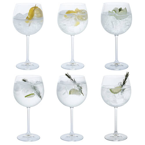 Dartington Party Set of Six Copa Gin Glasses
