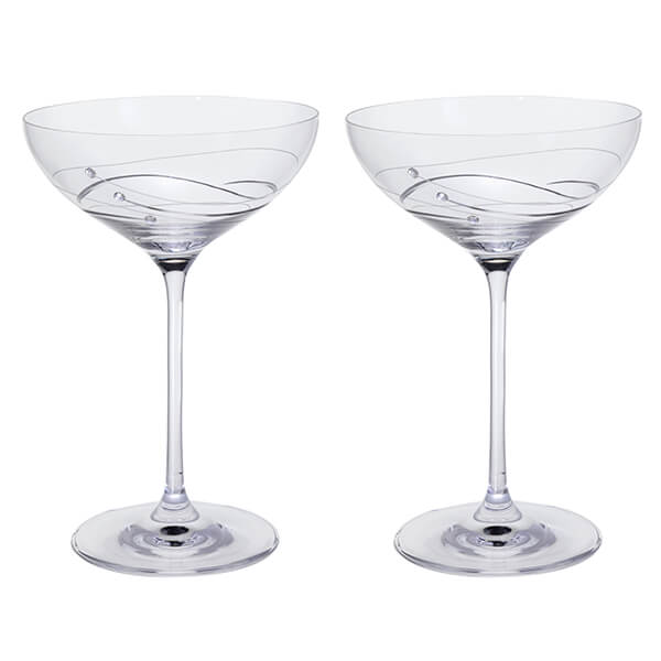 Dartington Glitz Set Of 2 Cocktail Saucers