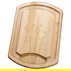 J.K. Adams Maple Wood Carving Board With Stainless Steel Spikes