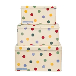 Emma Bridgewater Polka Dot Original Set Of 3 Square Cake Tins