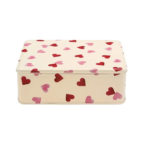 Emma Bridgewater Pink Hearts Deep Rectangular Tin