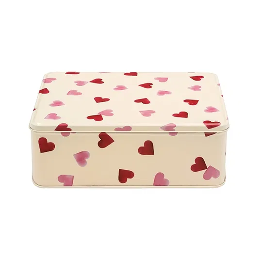Emma Bridgewater Pink Hearts Deep Rectangular Tin